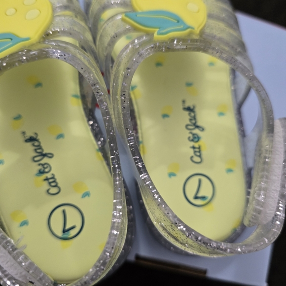 Cat & Jack Kids Lemon Sandals - Yellow and Clear - Picture 3 of 9
